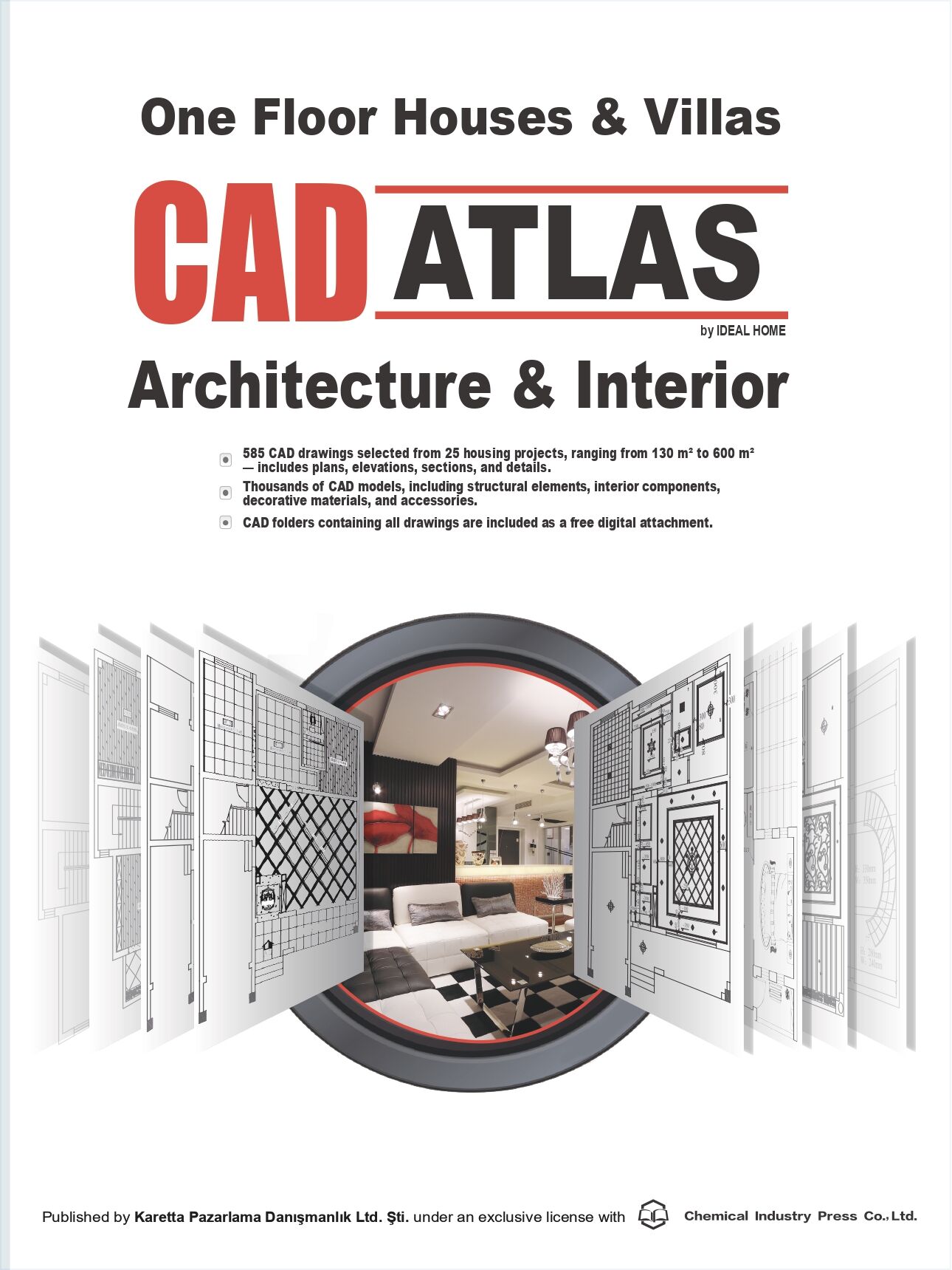 One Floor Houses & Villas CAD ATLAS-Architecture & Interior